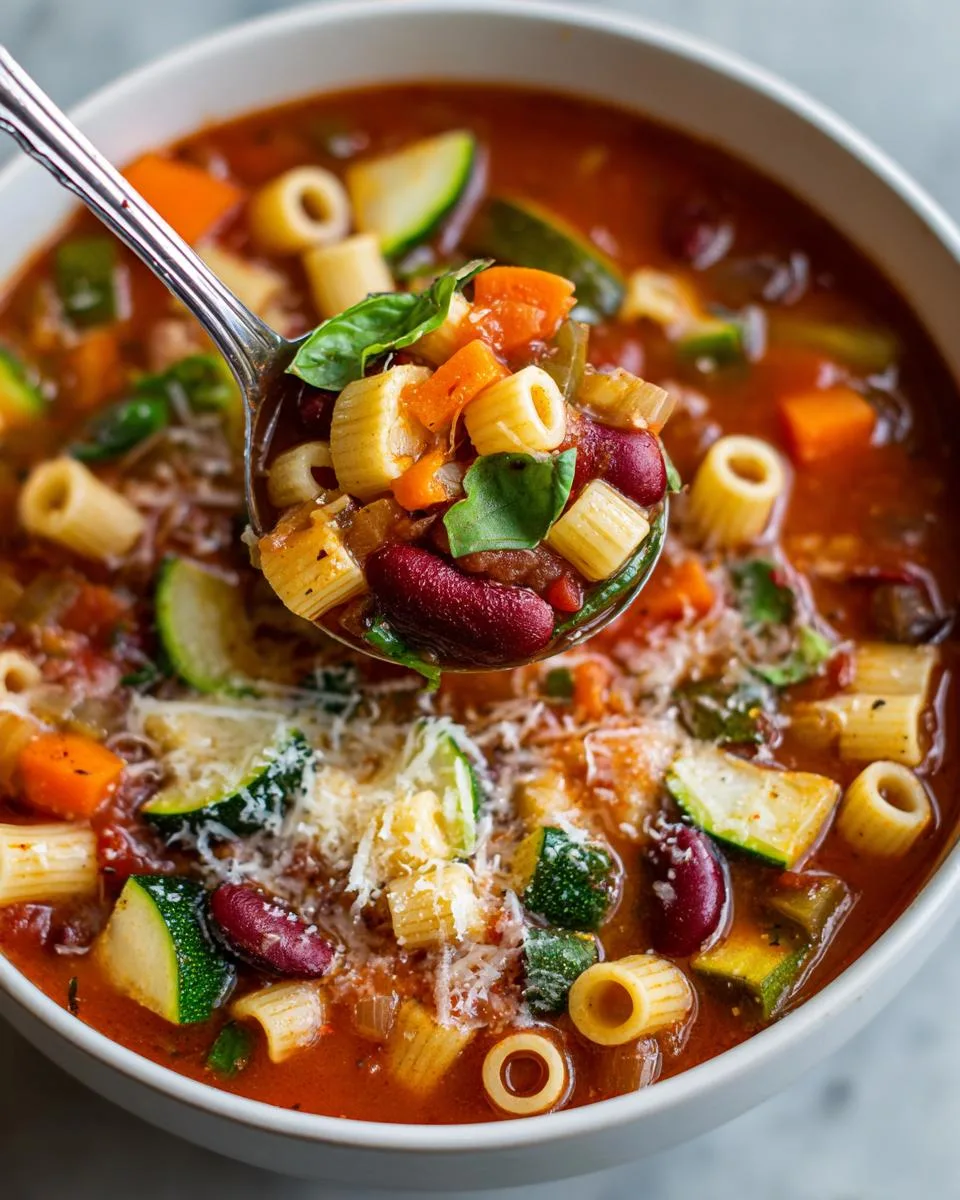 Classic Minestrone Soup - detail 1