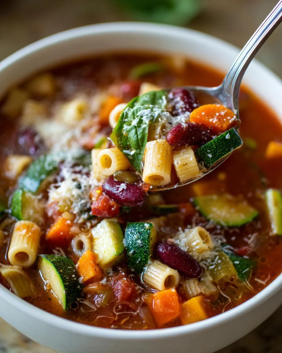 Classic Minestrone Soup - detail 2
