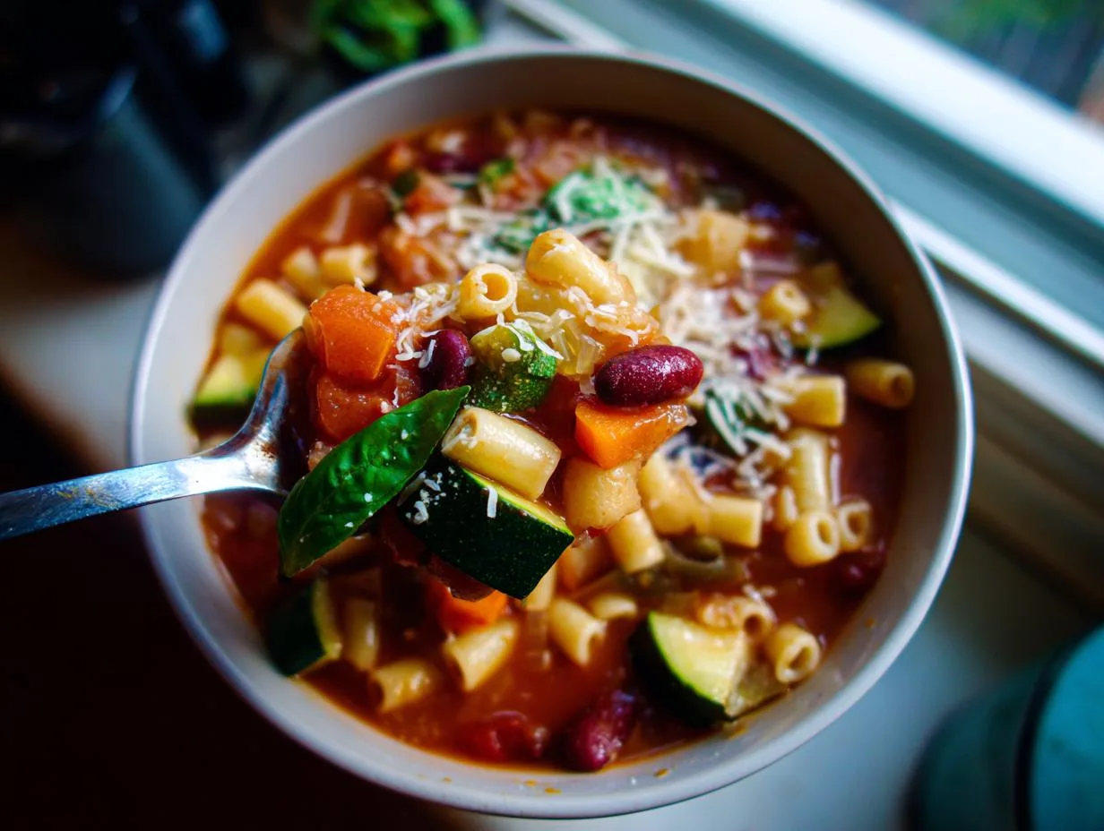 Classic Minestrone Soup - detail 3