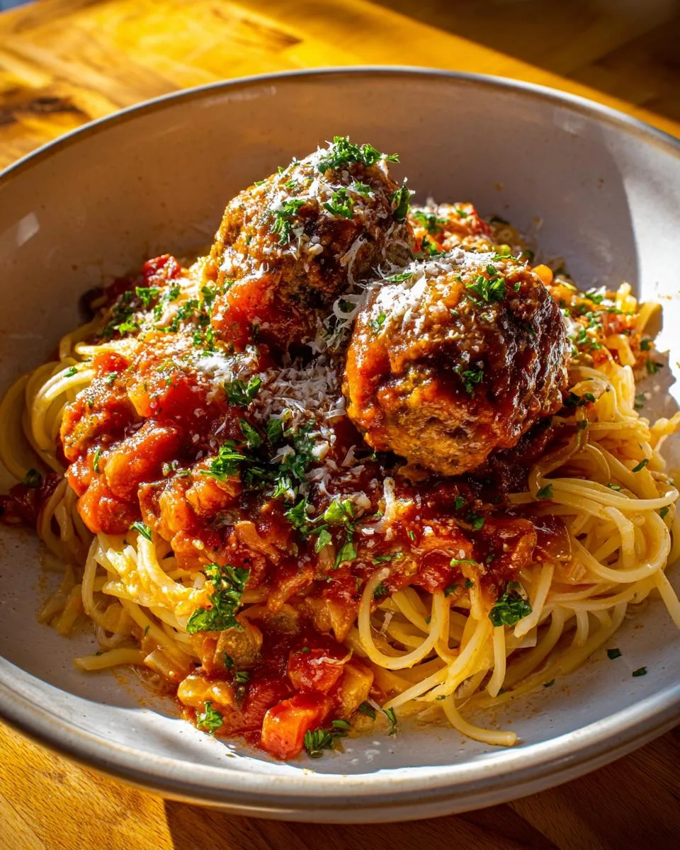 Classic Spaghetti and Meatballs - detail 1
