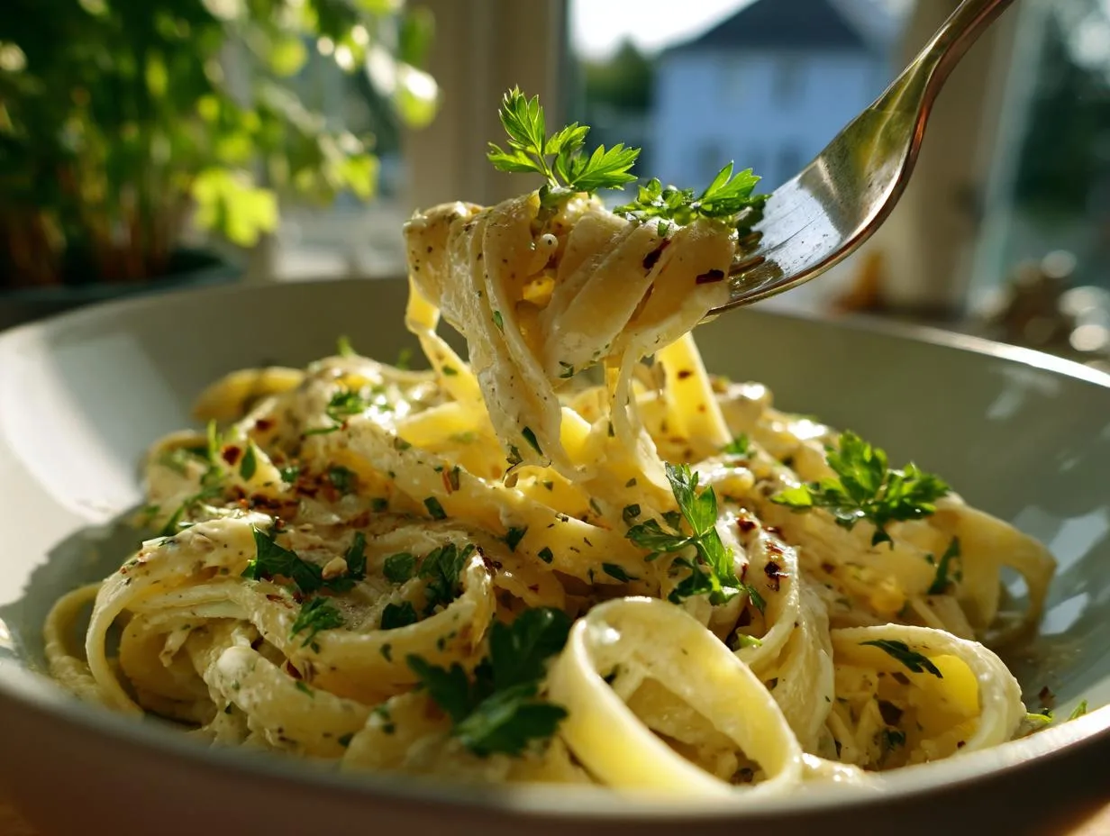 Creamy Garlic Parmesan Pasta - detail 1