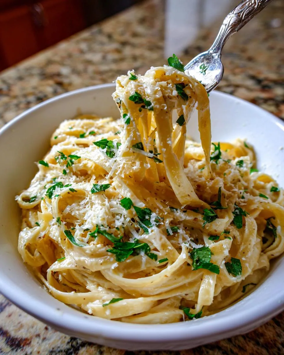 Creamy Garlic Parmesan Pasta - detail 2