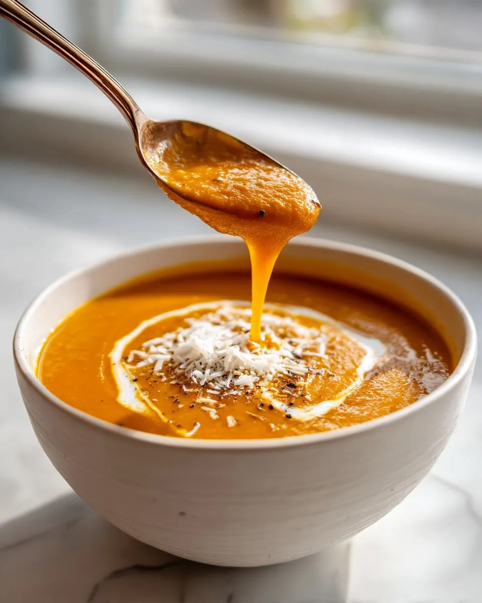 Creamy Parmesan Butternut Squash Soup - detail 1