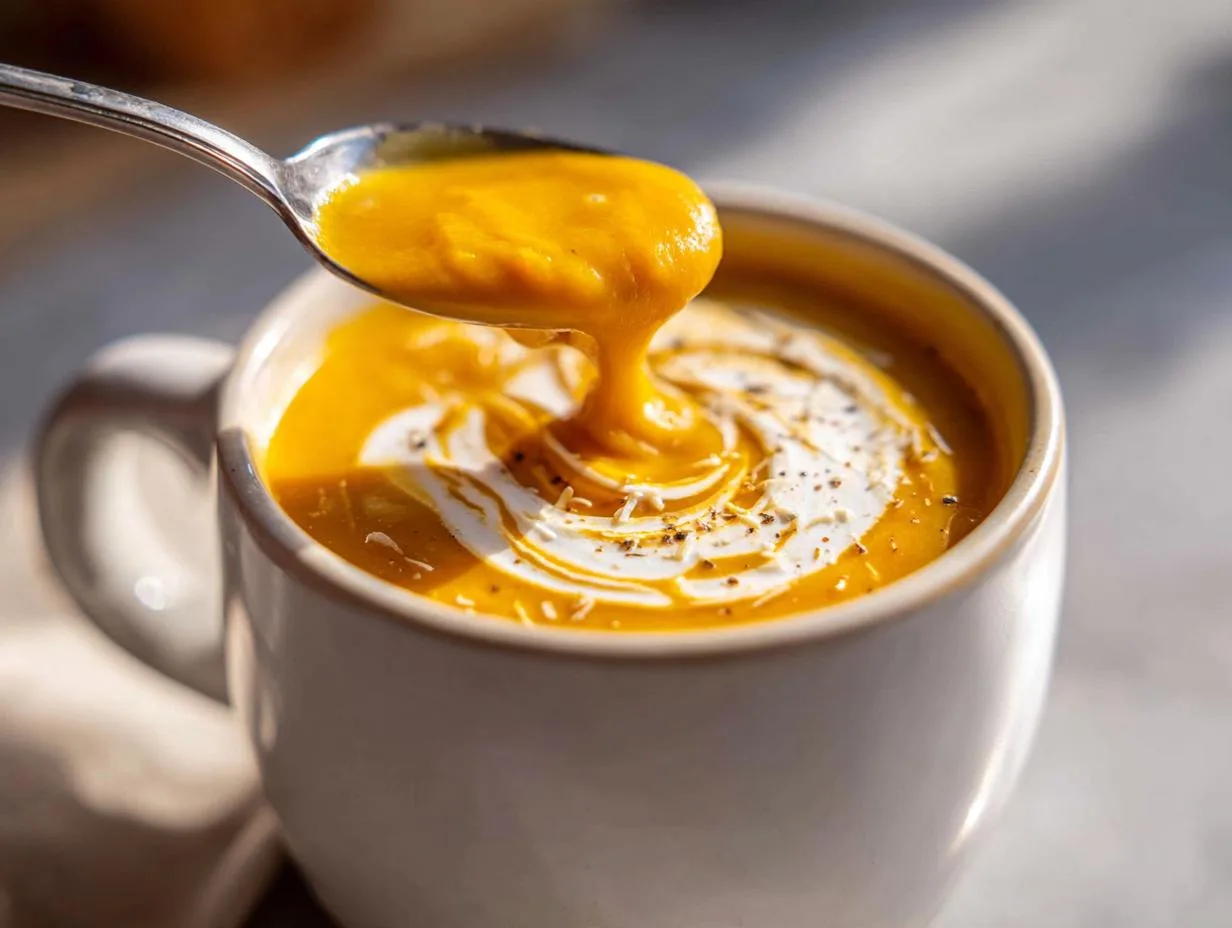 Creamy Parmesan Butternut Squash Soup - detail 2