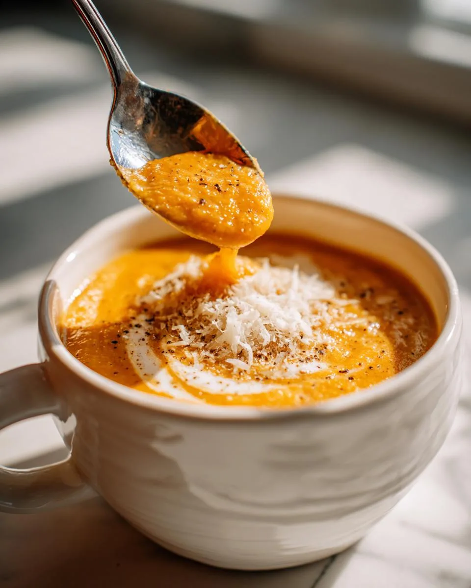 Creamy Parmesan Butternut Squash Soup - detail 3
