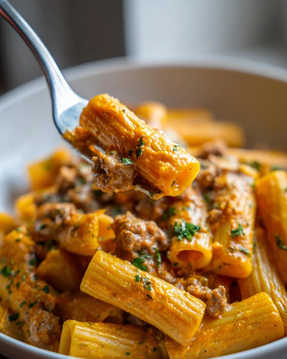 Creamy Pumpkin Sausage Rigatoni - detail 2