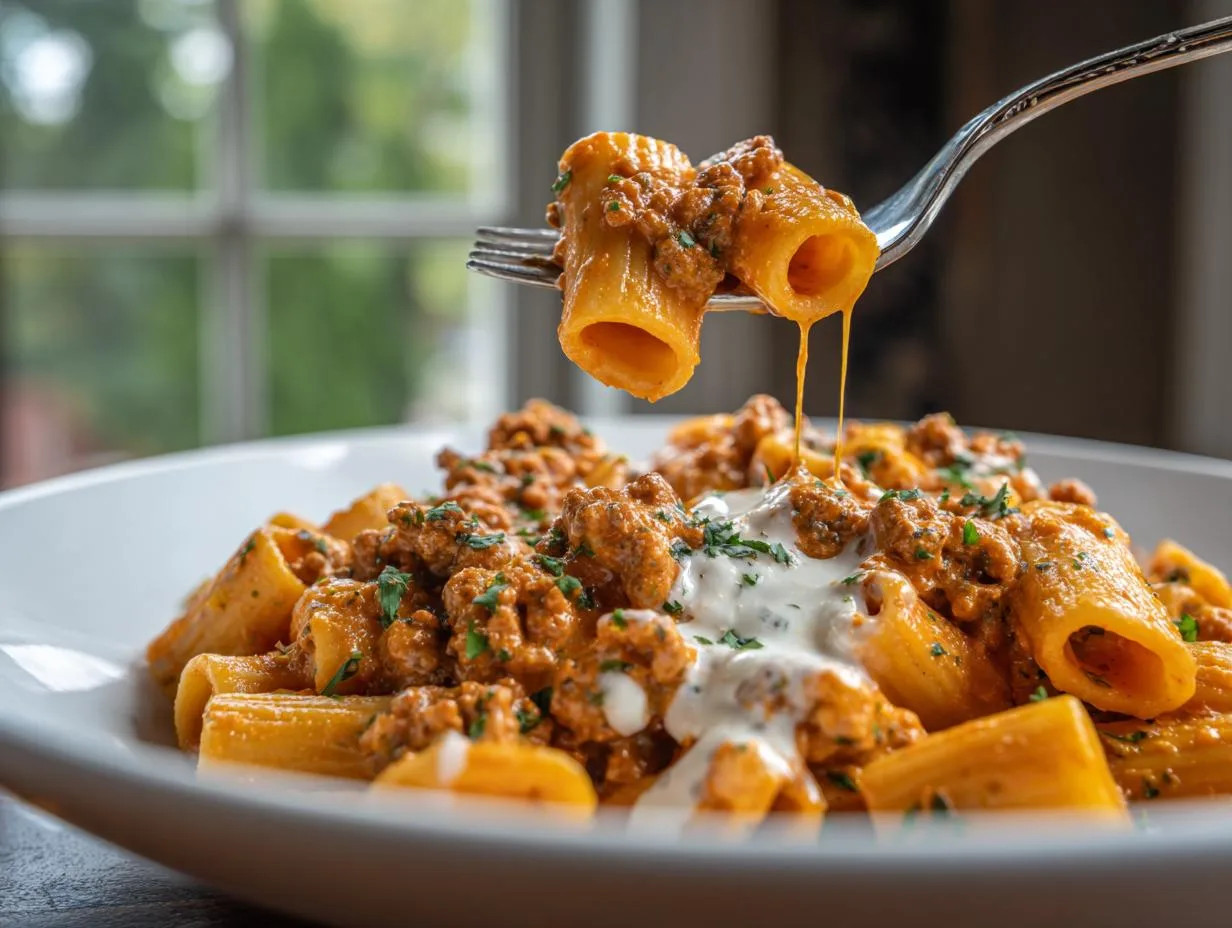 Creamy Pumpkin Sausage Rigatoni - detail 3