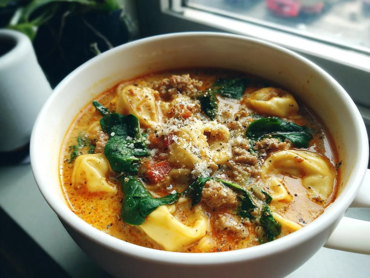 Creamy Sausage Tortellini Soup - detail 3