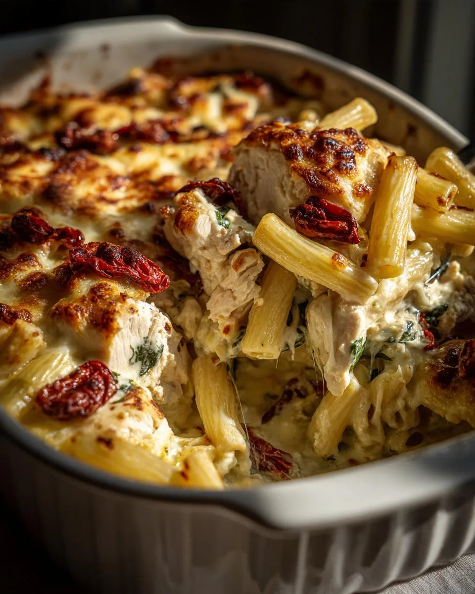 Creamy Tuscan Chicken Pasta Bake - detail 1