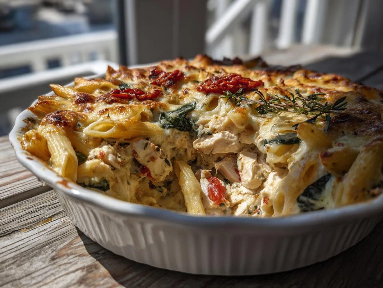 Creamy Tuscan Chicken Pasta Bake - detail 3