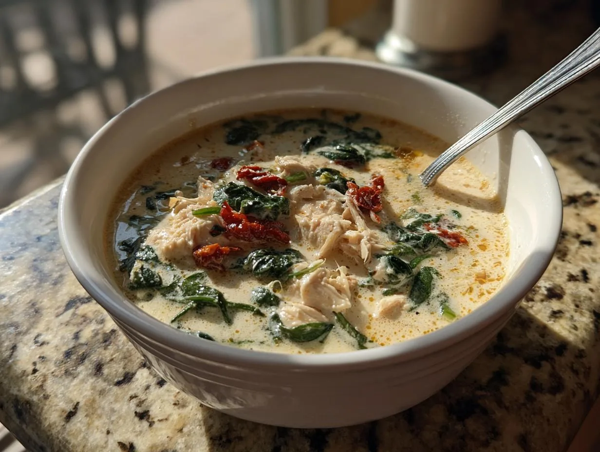Creamy Tuscan Chicken Soup - detail 3