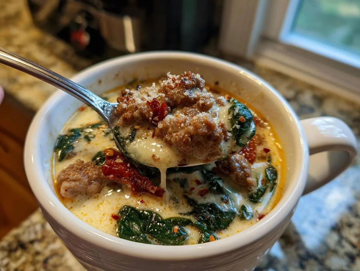 Creamy Tuscan Sausage Soup - detail 3
