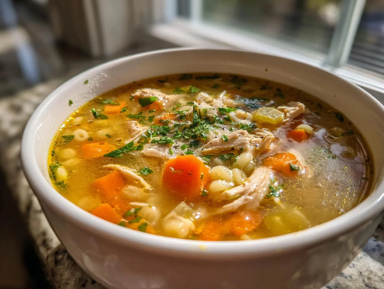 Italian Chicken Pastina Soup - detail 3