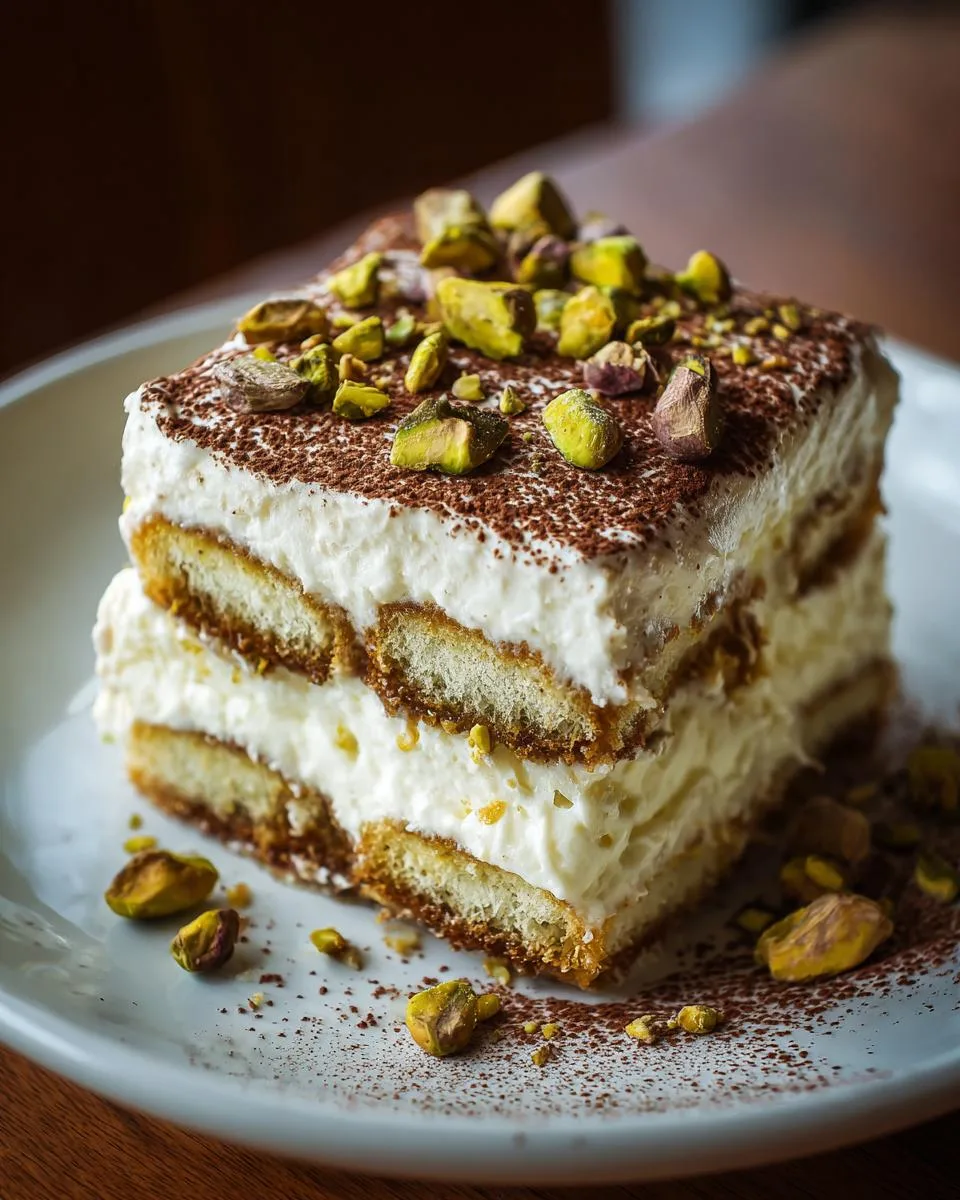 Pistachio Tiramisu - detail 1