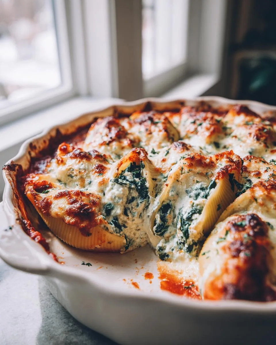 Spinach Ricotta Stuffed Shells - detail 2