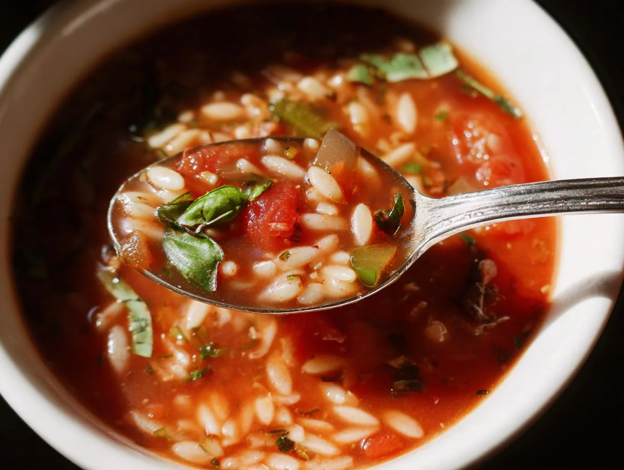 Tomato Pastina Soup - detail 1