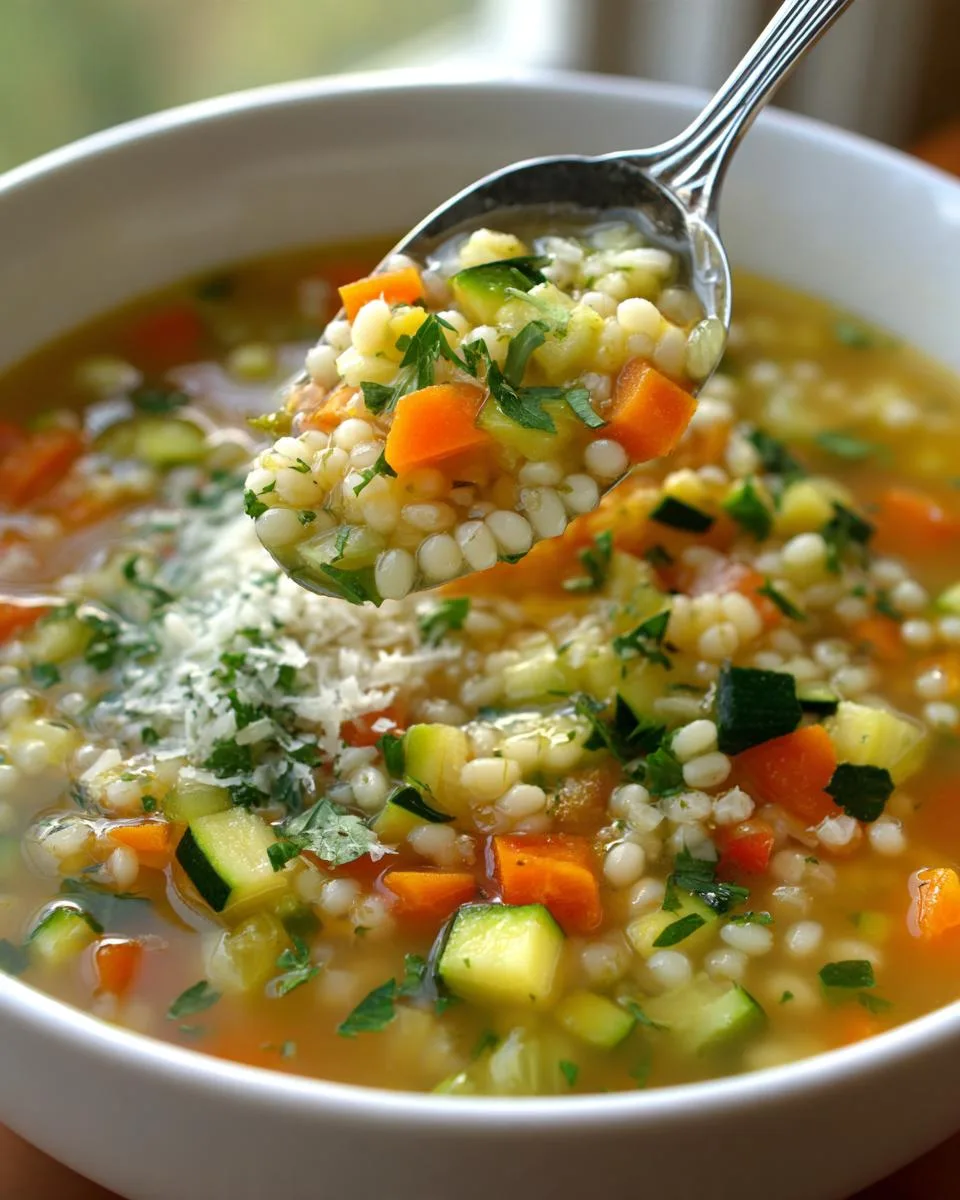 Vegetable Pastina Soup - detail 1
