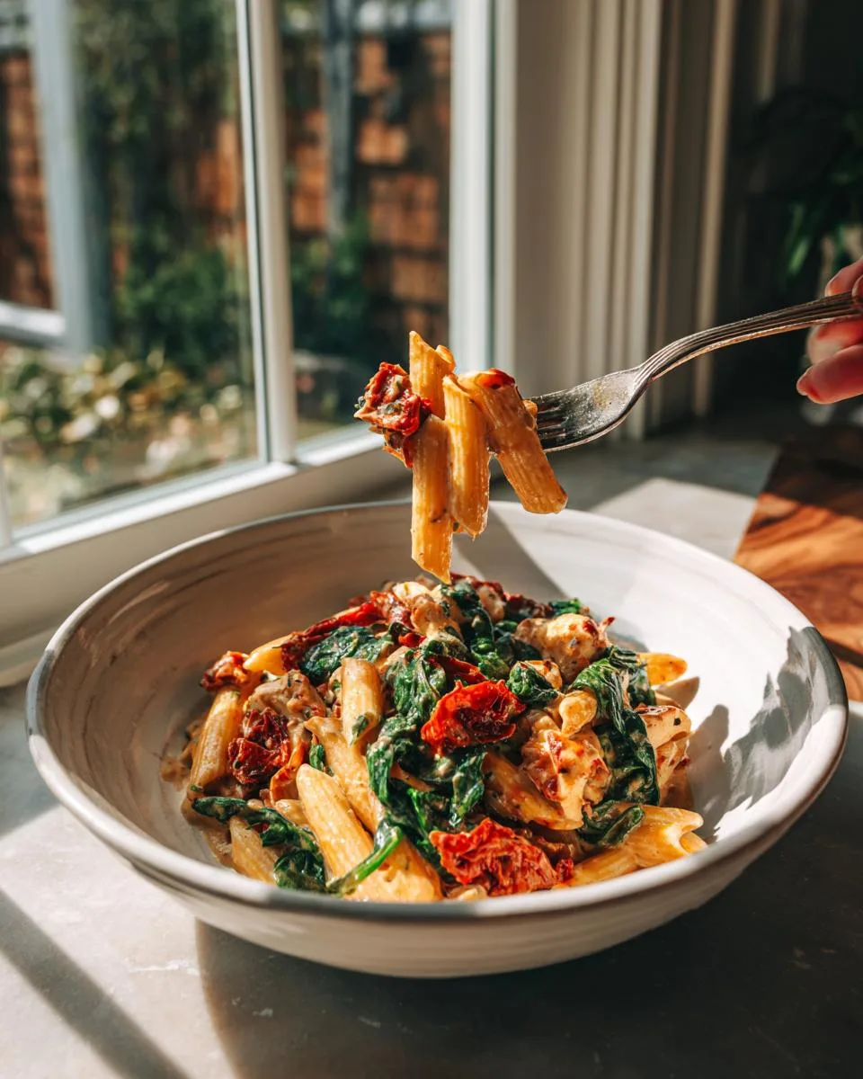 Creamy Tuscan Chicken Pasta - detail 2