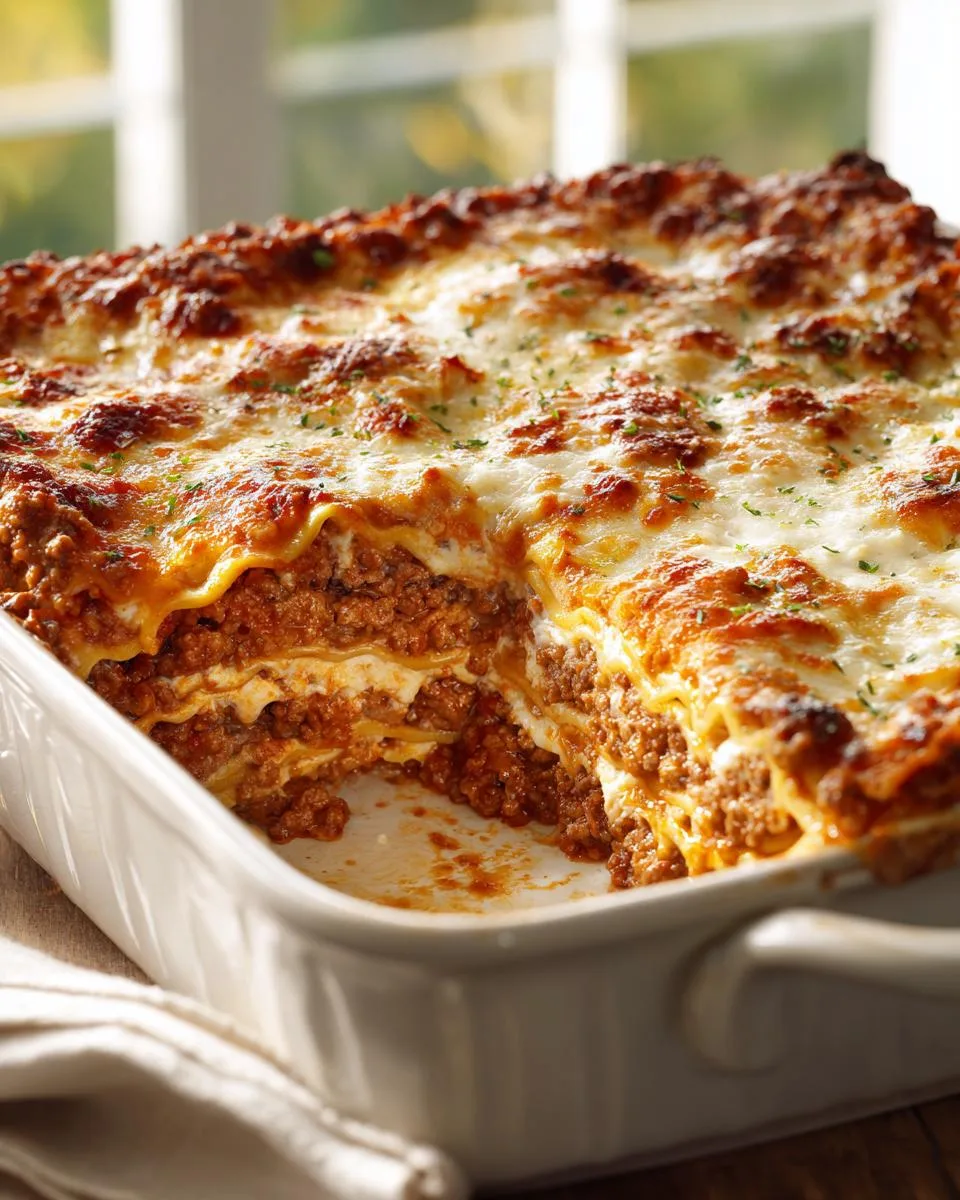 Easy Meat Lasagna: 3-Layer Comfort Food