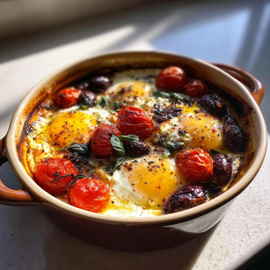 5-Ingredient Mediterranean Baked Feta Eggs