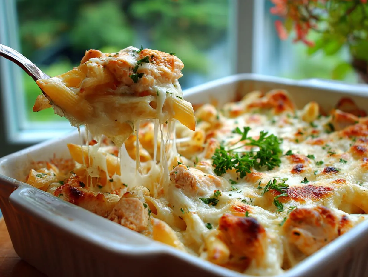 Chicken Alfredo Pasta Bake: 40-Minute Cheesy Bliss