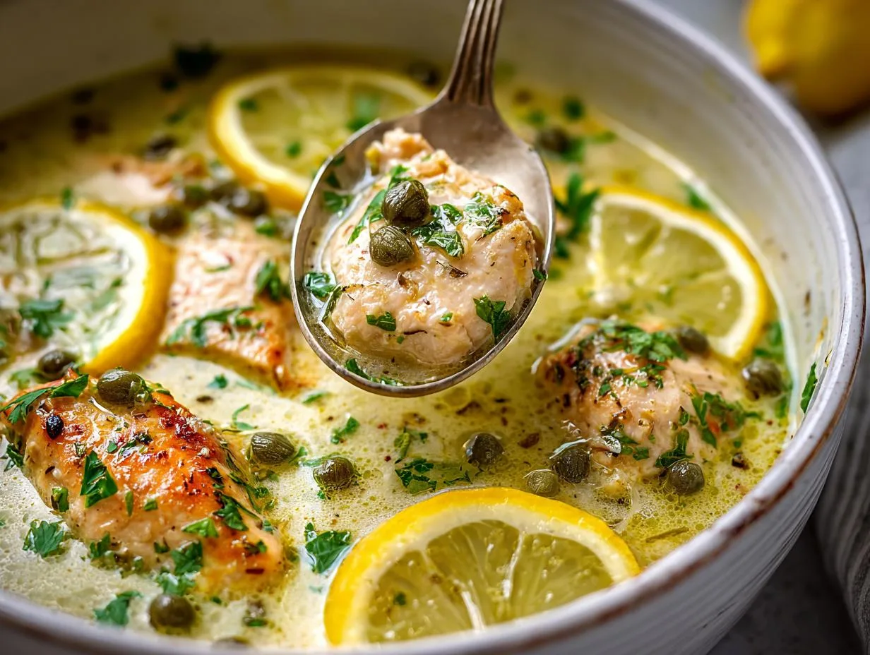 Chicken Piccata Soup - detail 1