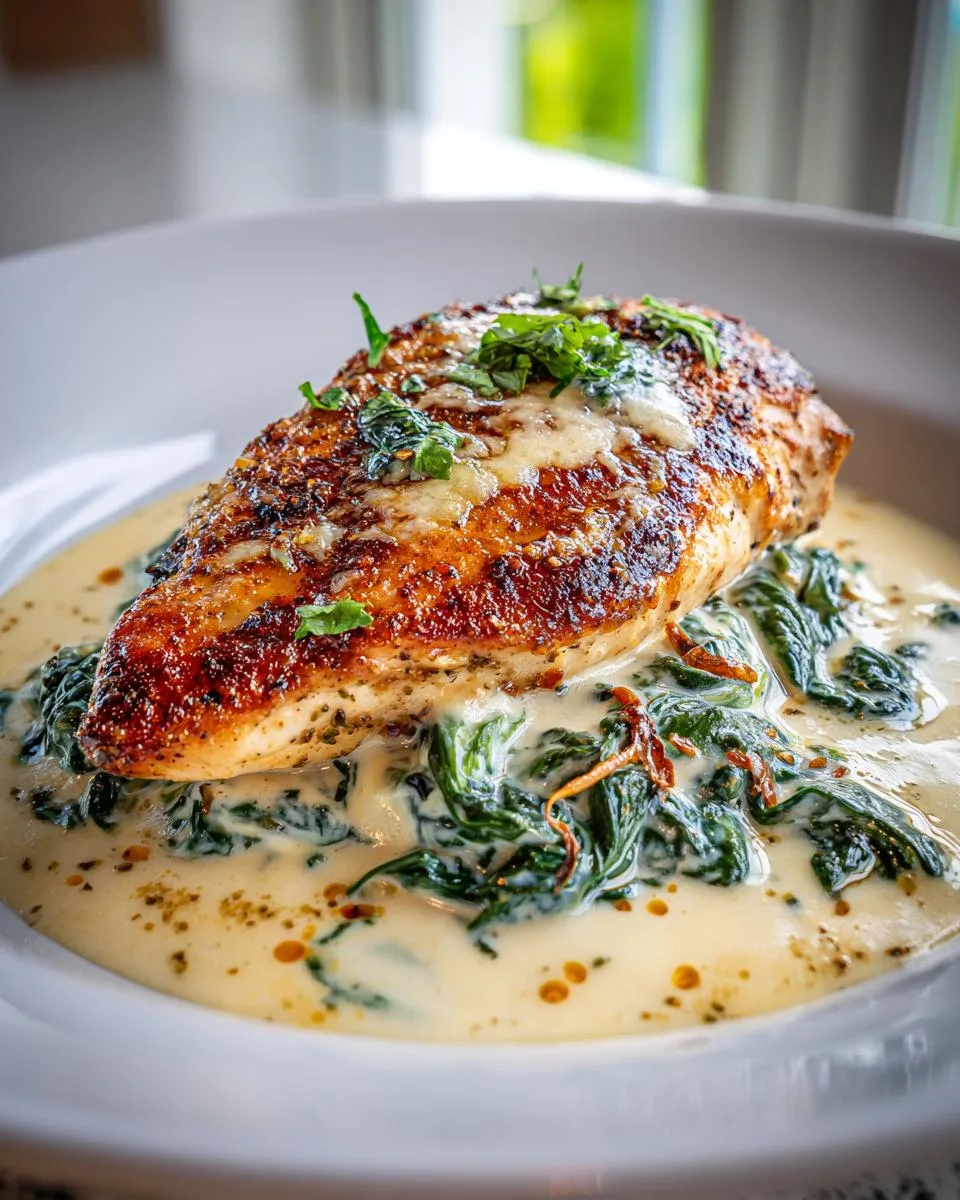 Creamy Spinach Parmesan Chicken: 30-Minute Miracle