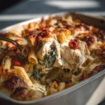 Creamy Tuscan Chicken Pasta Bake