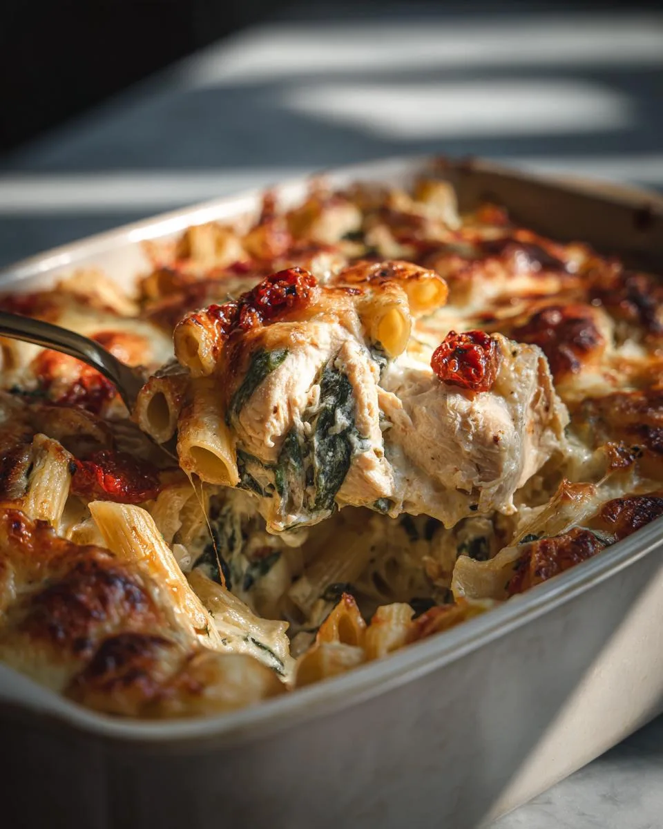 Creamy Tuscan Chicken Pasta Bake: 30-Minute Comfort